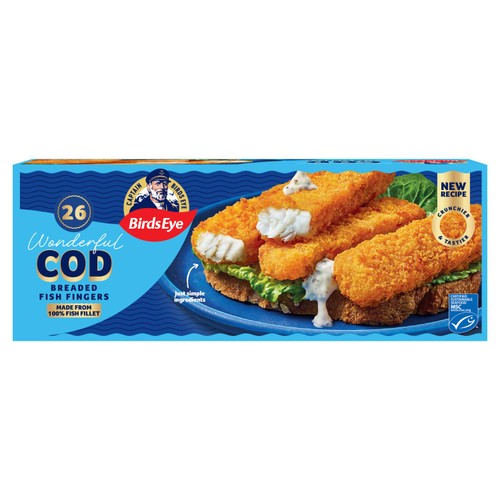 Birds Eye 26 Breaded Cod Fish Fingers 780g