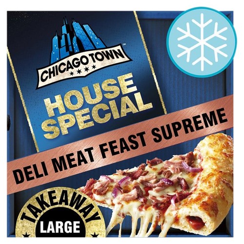 Chicago Town Takeaway Stuffed Crust Deli Meat Feast Large Pizza 683g
