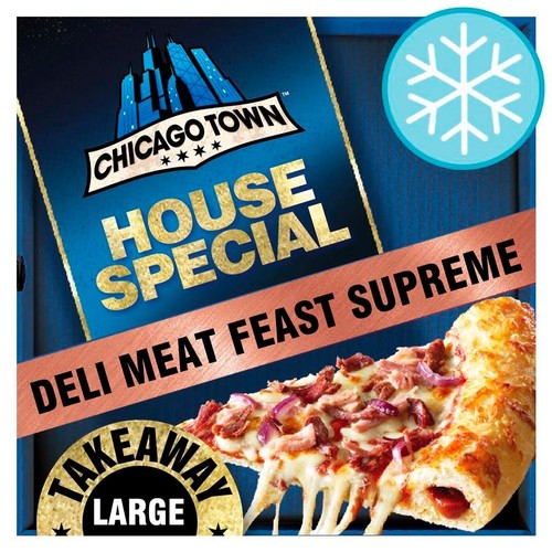 Chicago Town Takeaway Stuffed Crust Deli Meat Feast Large Pizza 683g thumbnail 2