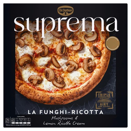 Dr. Oetker Suprema Funghi Ricotta Mushroom Sourdough Pizza    454g thumbnail 2