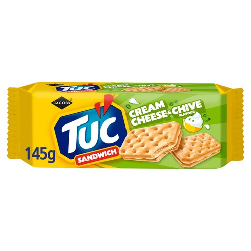 Jacob's Tuc Sandwich Cream Cheese & Chive Snack Crackers 