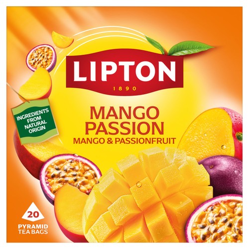 Lipton Fruit & Herbal Mango Passion 20 Tea Bags thumbnail 2