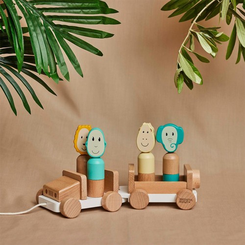 Matchstick Monkey Wooden Safari Jeep Toy thumbnail 5