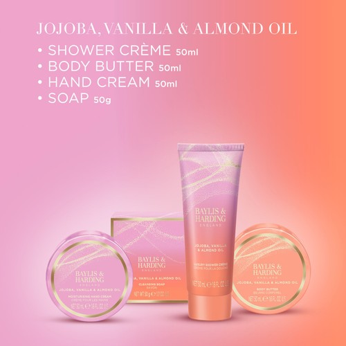 Baylis & Harding Jojoba, Vanilla & Almond Oil Luxury Pamper Tin thumbnail 3