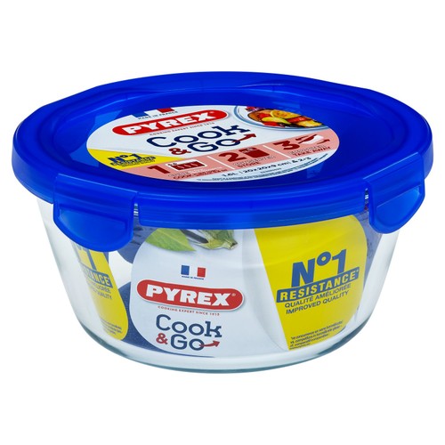 Pyrex Medium Round Dish With Clip Lid 