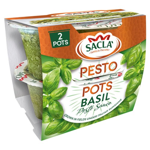 Sacla Pesto Pots Basil  2 Pack