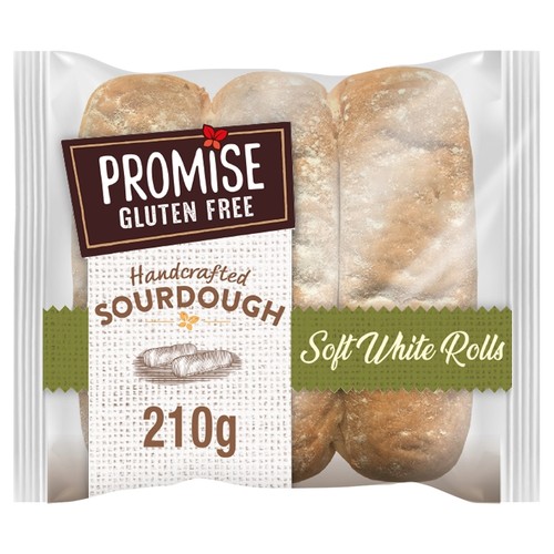 Promise Gluten Free Soft White Sourdough Rolls 210g