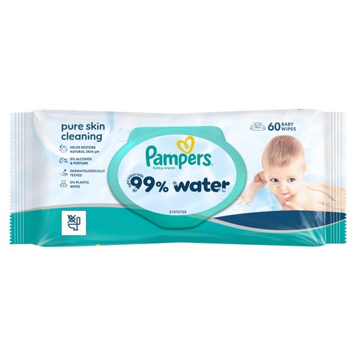 Pampers Water Wipes 1x60pk