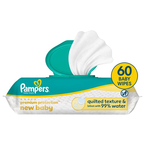 Pampers New Baby Wipes 1x60pk thumbnail 2