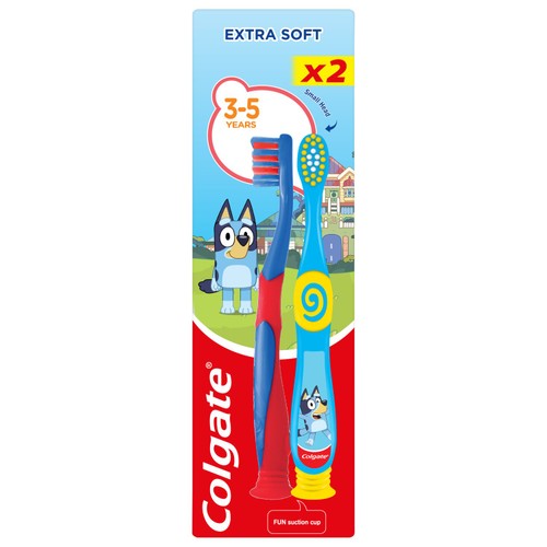 Colgate Kids 2-5 Years Bluey Manual Toothbrush 2 Pack