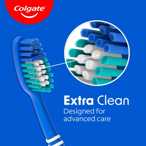 Colgate Extra Clean Medium Toothbrush 2 Pack thumbnail 4