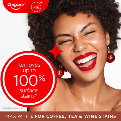 Colgate Max White For Coffee, Tea & Wine Whitening Toothpaste 75ML thumbnail 2