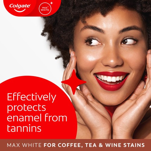 Colgate Max White For Coffee, Tea & Wine Whitening Toothpaste 75ML thumbnail 4