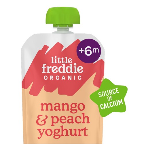 Little Freddie Mango & Peach Yoghurt Pouch 6 Months+ 100G