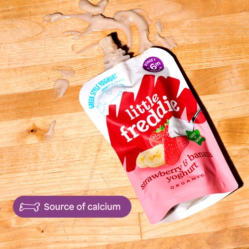Little Freddie Strawberry & Banana Yoghurt Pouch 6 Months+ 100G thumbnail 4
