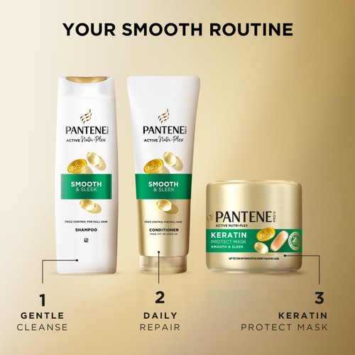 Pantene Smooth & Sleek Shampoo   750ml thumbnail 5