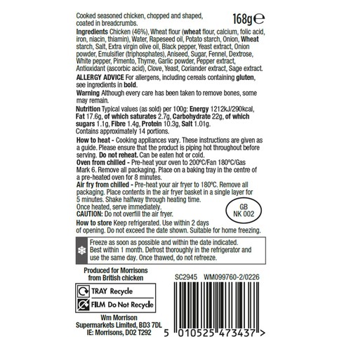 Morrisons Southern Fried Chicken Straws 168g thumbnail 2