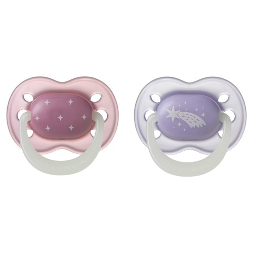 Tommee Tippee 0-6mth Night Soother 2 pack