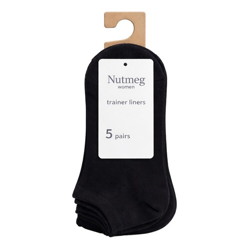 Ladies Black Trainer Liner Socks 5-8