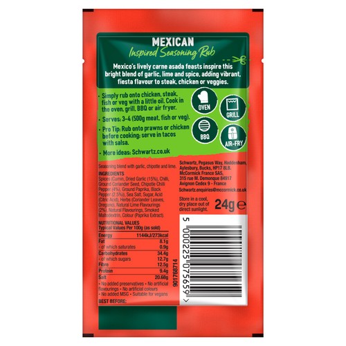 Schwartz Mexican Garlic & Lime Rub 24g thumbnail 2