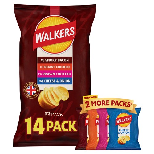 Walkers Meaty Variety Crisps 14 x 25g