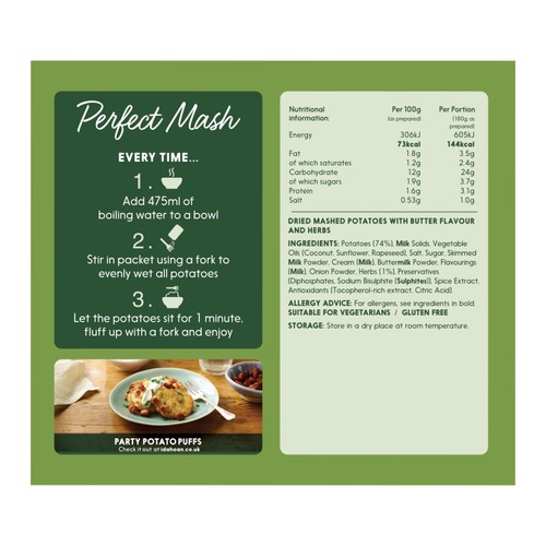 Idahoan Perfect Mash Butter & Herb (109g) thumbnail 2