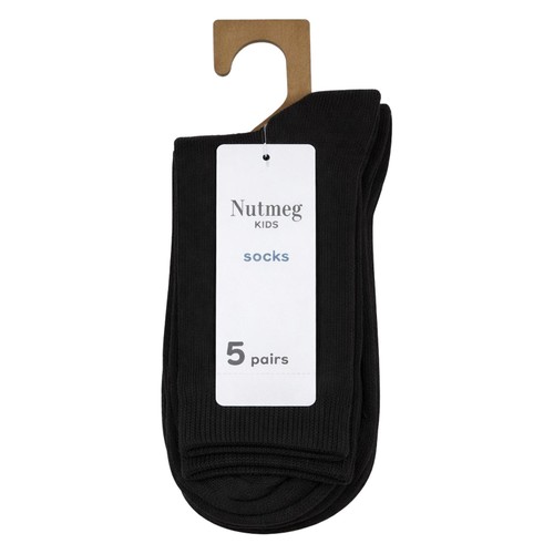 Boys 9-12 Black Socks 