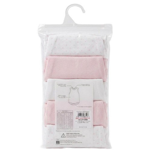 Nutmeg New Born Baby Pink Sleeveless Bodysuits   thumbnail 2
