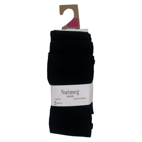 Nutmeg 5-6 Years Black Supersoft Girls Tights