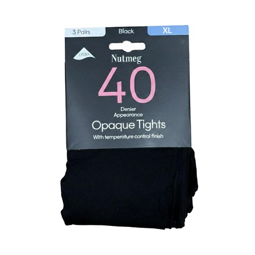 Nutmeg Extra Large 20-22 Ladies 40 Denier Opaque Tights 