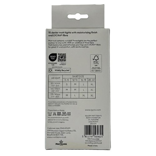 Nutmeg Size Extra Large Ladies Natural 15 Denier Matt Tights 5 Pack  thumbnail 2