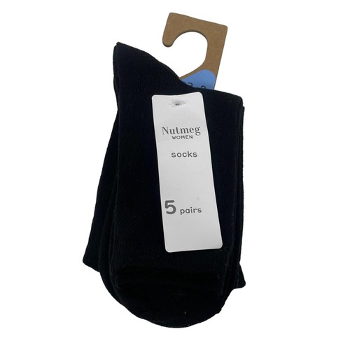 Nutmeg 3-8 Ladies Black Socks 