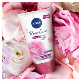 NIVEA Rose Care 3 in 1 Organic Rose Water Face Wash Scrub & Mask thumbnail 2