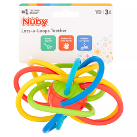 Nuby Lots-a-Loops Teething Ring 3m+ - Image 1