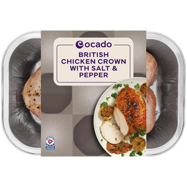 Ocado British Chicken Crown with Salt & Pepper - Image 1
