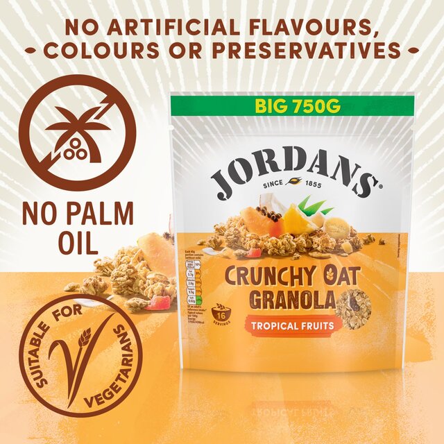 Jordans Crunchy Oat Granola Tropical Fruits Breakfast Cereal thumbnail 9