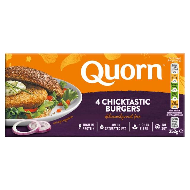 Quorn Vegetarian 4 Chicken style Burgers thumbnail 2