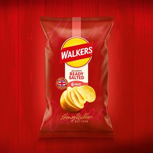 Walkers Ready Salted Multipack Crisps 6x25g thumbnail 3