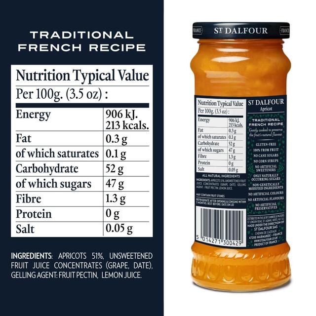 St. Dalfour Thick Apricot Jam thumbnail 6