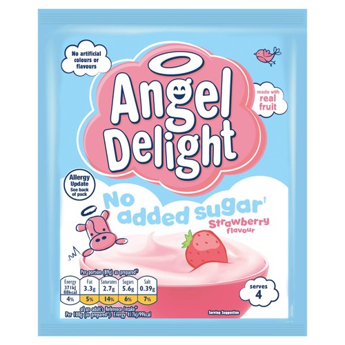 Angel Delight No Added Sugar Strawberry Instant Dessert Mix thumbnail 2