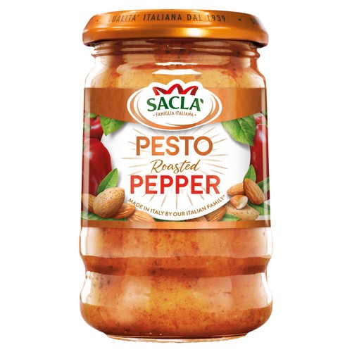 Sacla' Roasted Pepper & Crushed Almond Pesto