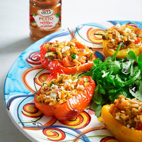 Sacla' Roasted Pepper & Crushed Almond Pesto thumbnail 7