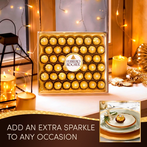 Ferrero Rocher Milk Chocolate Hazelnut Pralines Box of Chocolates, thumbnail 4