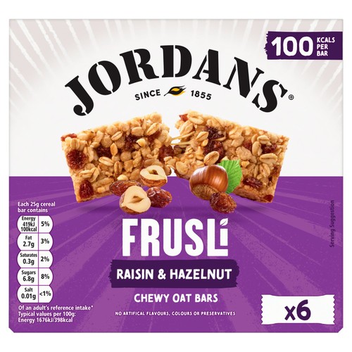 Jordans Frusli Raisins & Hazelnuts Chewy Cereal Bars