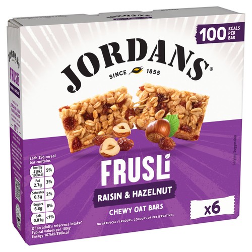 Jordans Frusli Raisins & Hazelnuts Chewy Cereal Bars thumbnail 2
