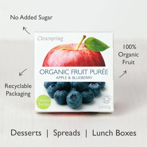 Clearspring Organic Apple & Blueberry Puree thumbnail 2