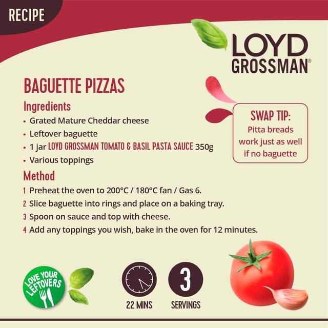 Loyd Grossman Tomato & Basil Pasta Sauce thumbnail 4