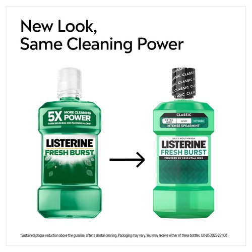 Listerine Fresh Burst Intense Spearmint Classic Mouthwash thumbnail 3