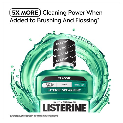Listerine Fresh Burst Intense Spearmint Classic Mouthwash thumbnail 4