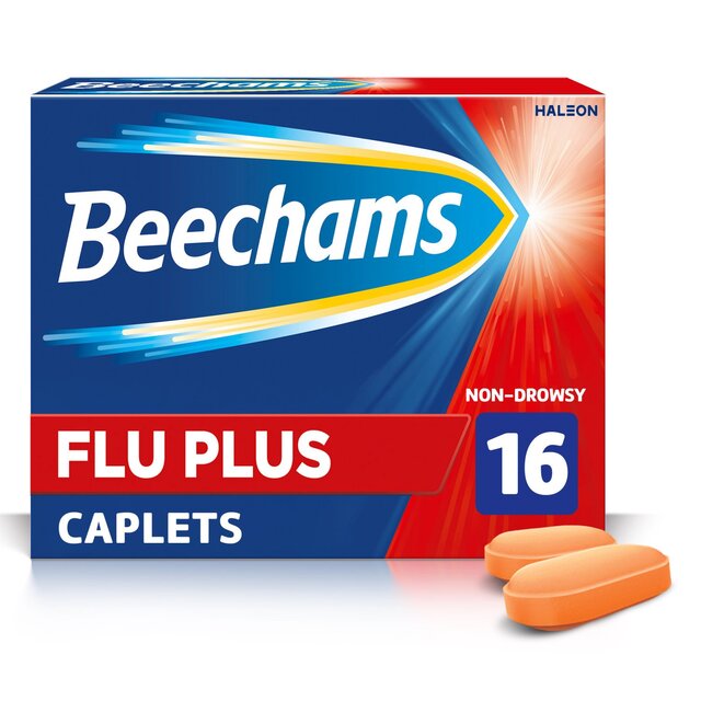Beechams Flu Plus Cold Flu & Cough Relief with Paracetamol Caplets